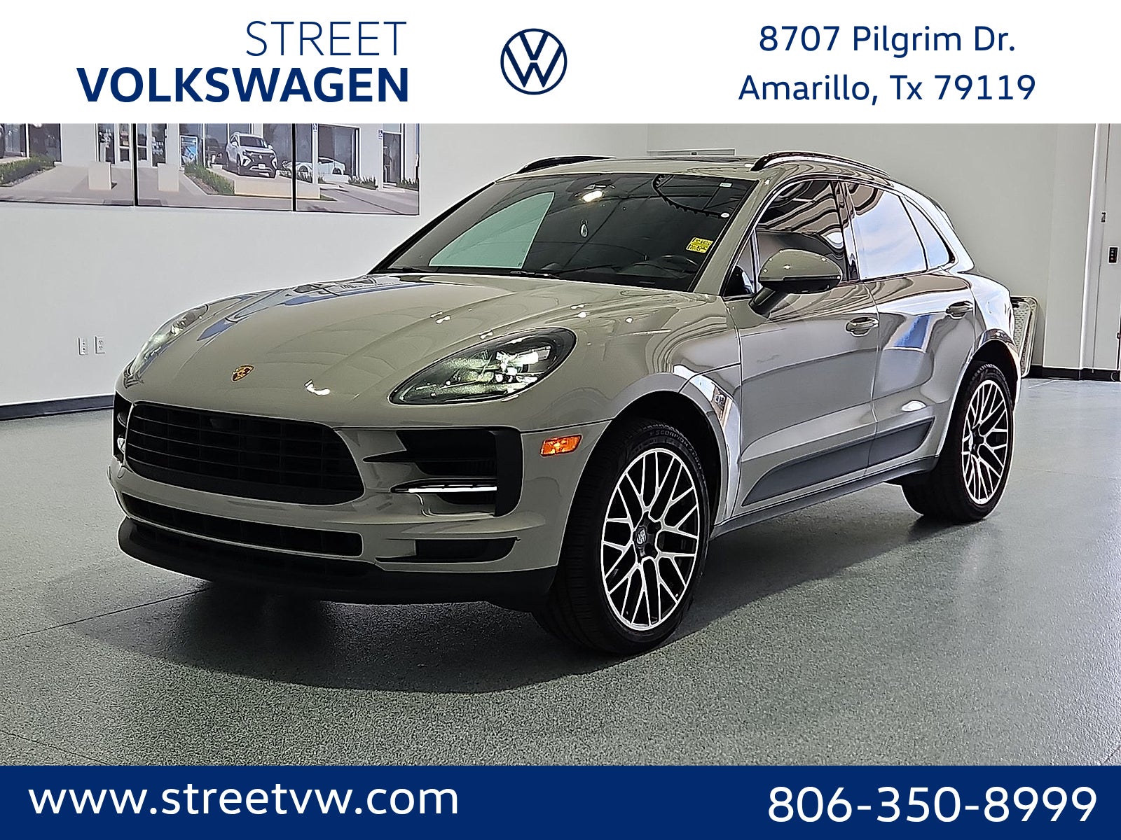 2019 Porsche Macan S in Chalk - 3H — front three-quarter view